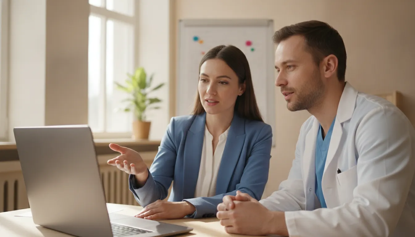 Clinician and telehealth manager reviewing new telehealth CPT codes workflow
